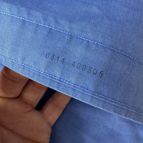 Brooks Brothers Classic Men's Long Sleeve Supima Cotton Button Up Shirt Blue 16 - Picture 9 of 14